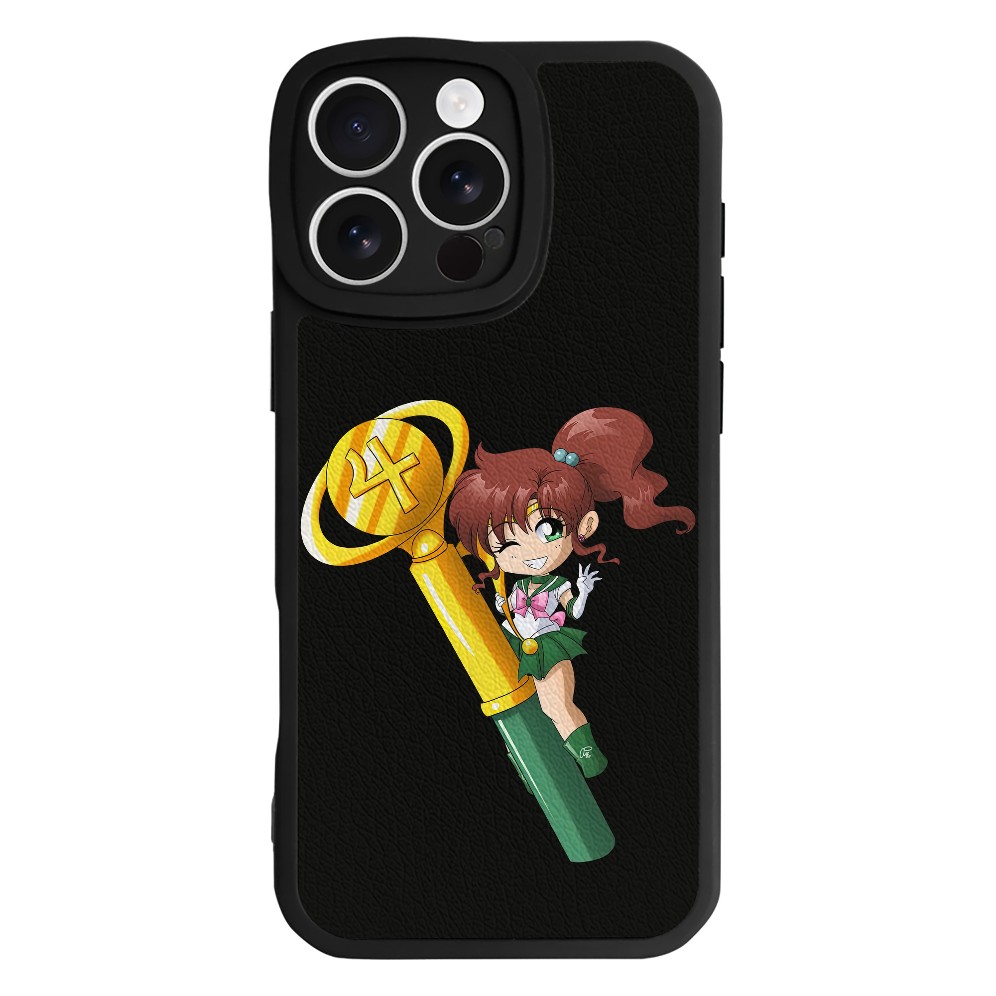 （画像用） 美少女戦士セーラームーン 木野 まこと きの まこと Sailor Moon Kino Makoto （セーラージュピター；Sailor Jupiter） 【iPhone 16シリーズ対応】シリコンスマホケース（レザー調） 材質：シリコン